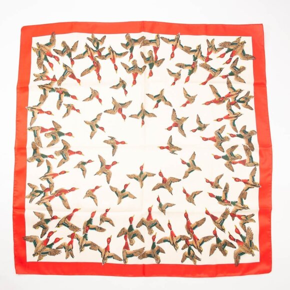 Redhead Flying Ducks Scarf Vintage Accessories - Picture 2 of 8